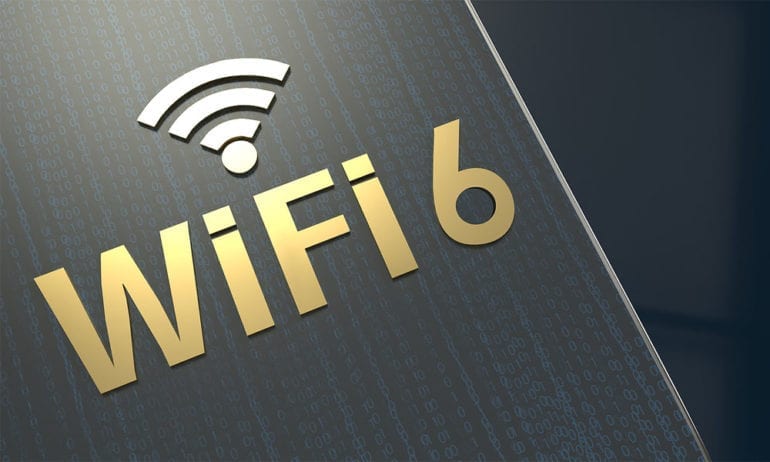 Un router WiFi 6 moderno en un hogar inteligente, brindando conexión rápida y estable a todos los dispositivos